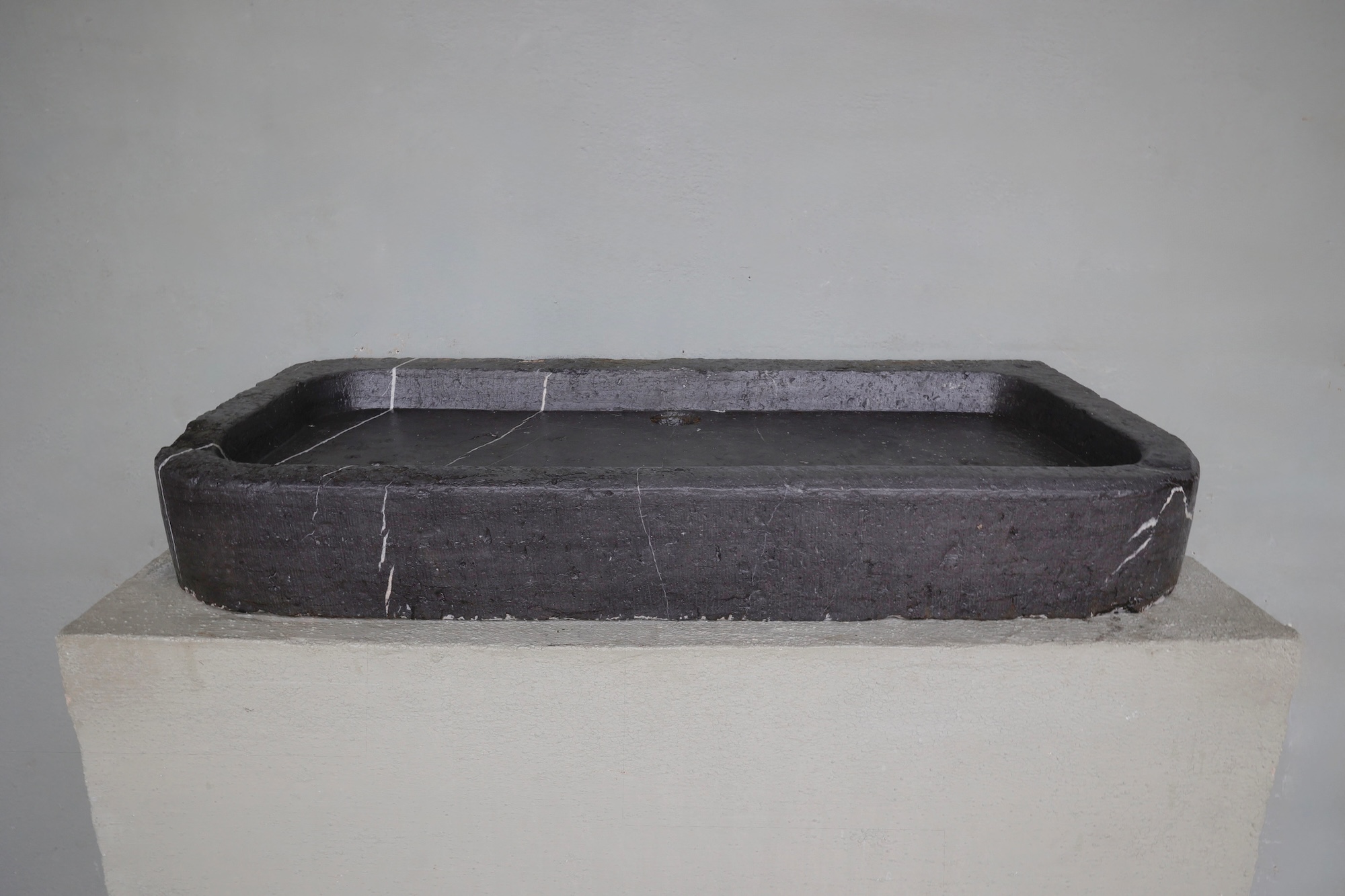 19th C. Belgian Blue Stone Sink from the Kitchen of a Village House in Lier, Belgium